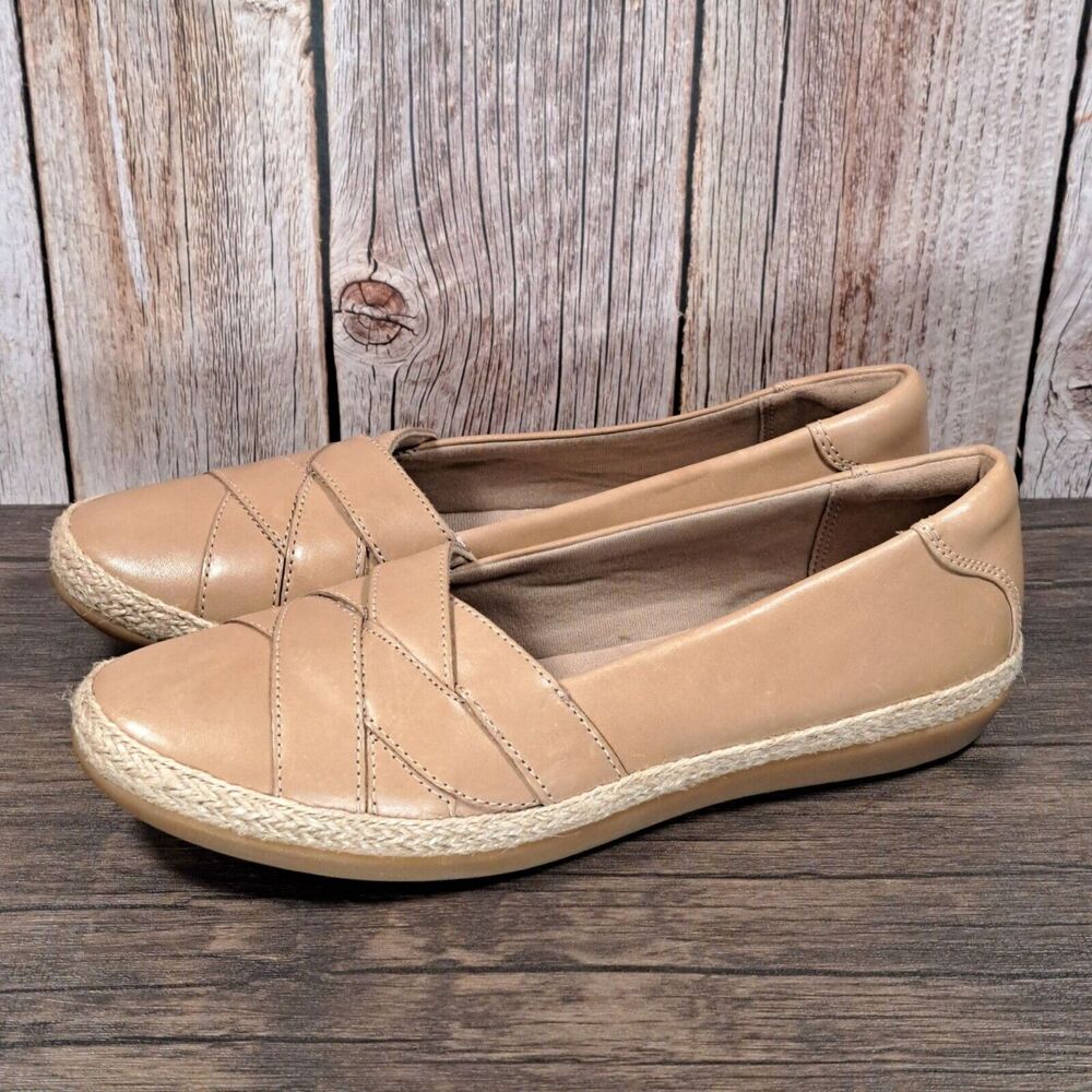 Clarks Danelly Shine Loafer Espadrille Ballet Flat Women's Size 7 M (GUC)